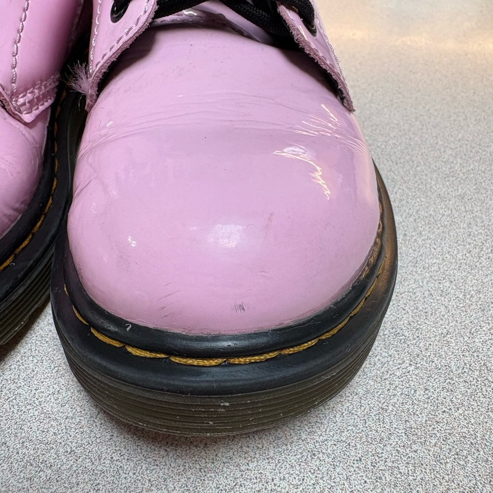 Girls Dr Martens Doc Martens Pink Patent leather  Boots Size 13 1460 - Picture 8 of 8